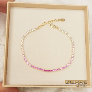 Plac gold fuchsia zircon